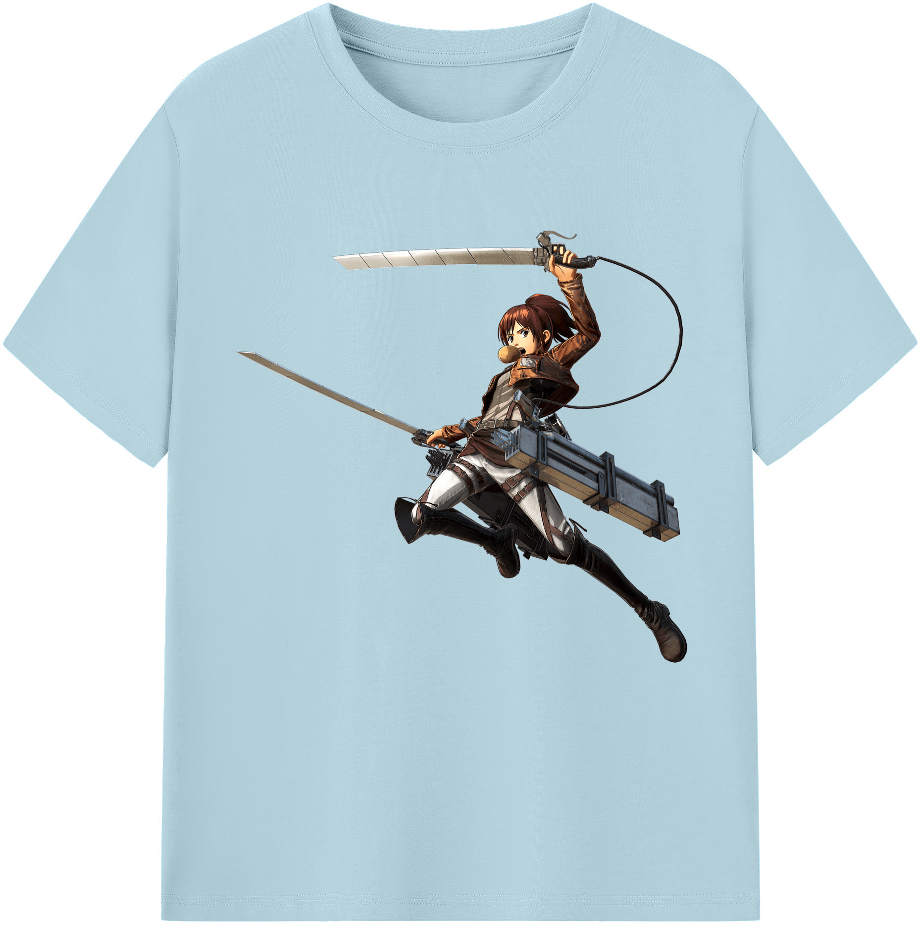 （画像用） 進撃の巨人 サシャ·ブラウス Attack on Titan Sasha Blaus 綿100％半袖Tシャツ（フロントプリント）
